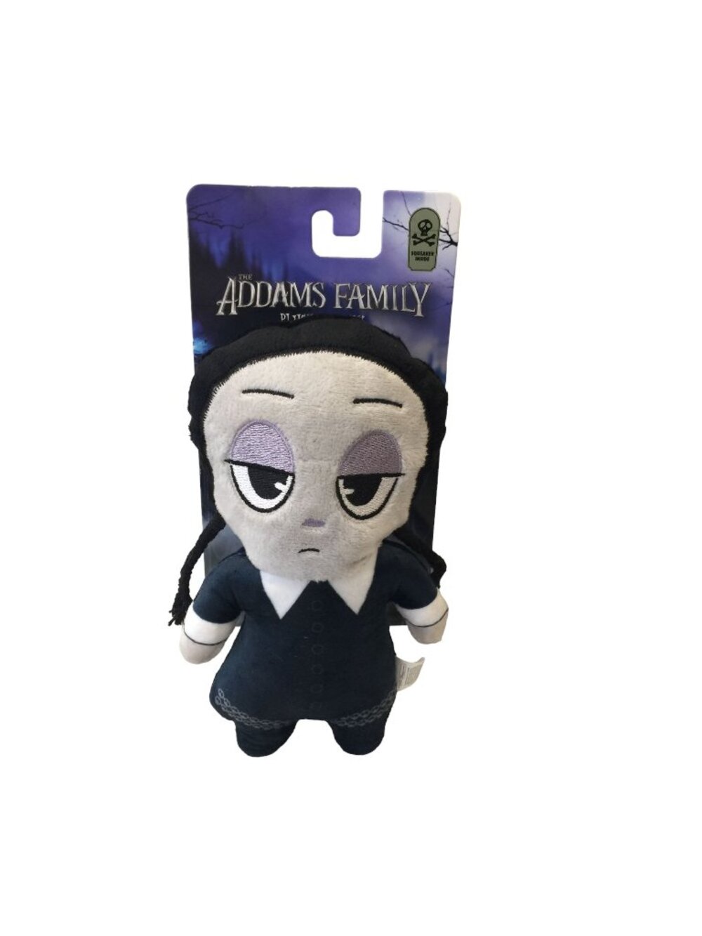 Wednesday Addams 7 1/2"  Plush Squeaker Dog Toy The Addams Family